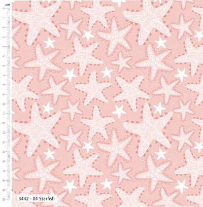 Craft Cotton Company, Starfish, Tranquil Shores, Cotton Fabric