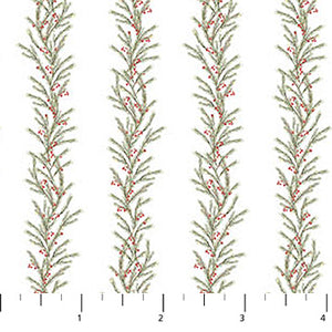 The Christmas Mouse, Christmas Foliage Brushed Cotton Fabric