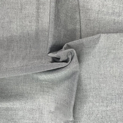 Craft Cotton, Grey Organic Oxford Chambray, Cotton Fabric