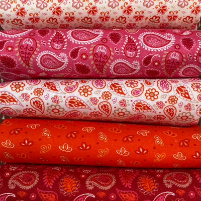 Craft Cotton Company, Sunset Paisley Cotton Fabric Bundle