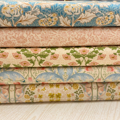 William Morris,  Peony Bundle, Morris Muses, Organic Cotton Fabric
