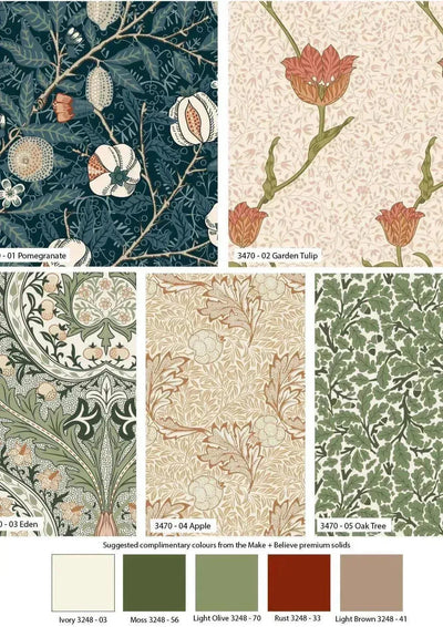 William Morris, Sweet Symphony Organic Cotton Fabric Bundle