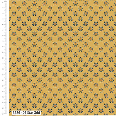 Craft Cotton Company, Star Gold , Tailors Flair Cotton Fabric