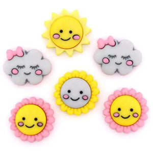 Dress It Up Buttons Hello Sunshine - Sunnyside Fabrics UK - buttons, childrens buttons, dress it up, dress it up buttons, Mermaids - {{product.type}} - sunnysidefabricsuk.com