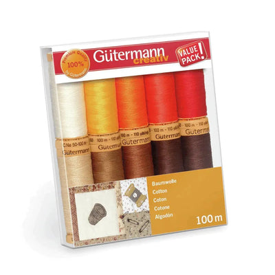 Gutermann Sew All Cotton Thread Brights - Sunnyside Fabrics UK - cotton thread, gutermann, Thread - {{product.type}} - sunnysidefabricsuk.com