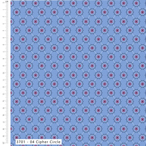 Craft Cotton Company, Cipher Circle, Steel Break Cotton Fabric