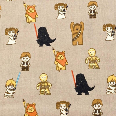 Kawaii Characters , Mandalorian, cotton fabric - Sunnyside Fabrics UK - baby yoda, Craft Cotton Co, darth vadar, disney, kawaii, kawaii characters, kawaii design, luke skywalker, mandalorian, Marvel Comics, Star Wars, star wars fabric, yoda - {{product.type}} - sunnysidefabricsuk.com