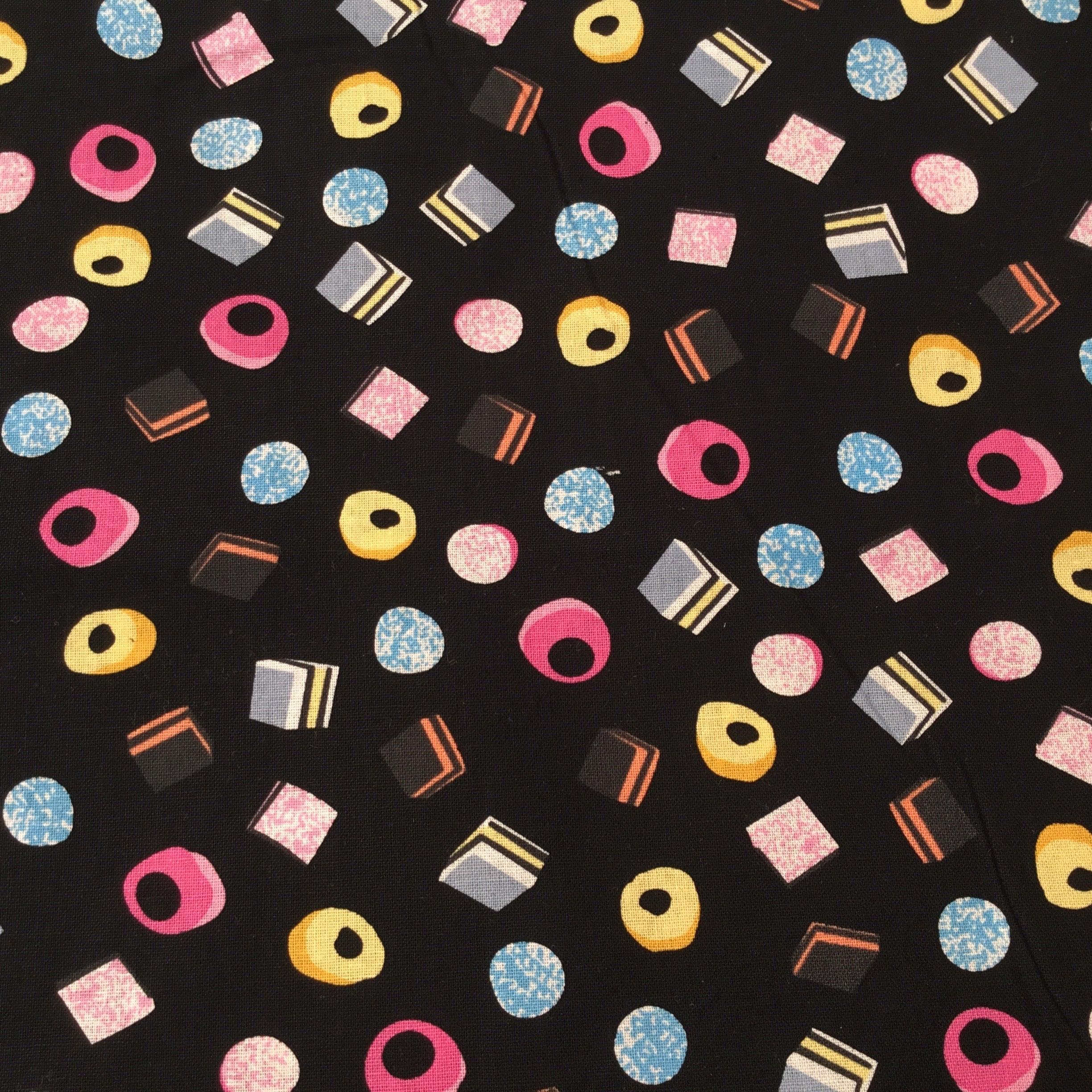 Liquorice Allsorts Cotton Fabric Sunnyside Fabrics UK Sunnyside