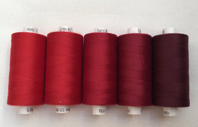 Red Moon Thread Pack - Sunnyside Fabrics UK - cotton thread, gold thread, moon thread, polyester thread, yellow thread - {{product.type}} - sunnysidefabricsuk.com