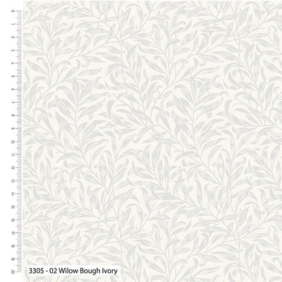 William Morris Quilt Backing Willow Bough Ivory - Sunnyside Fabrics UK - extra wide quilt backing, larkspur, quilt backing, William morris, William Morris decor, william morris fabric, william morris quilt backing, willow bough - {{product.type}} - sunnysidefabricsuk.com