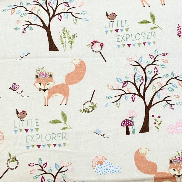 Cute Animals - Cream - Cotton Fabric – Riverside Fabrics