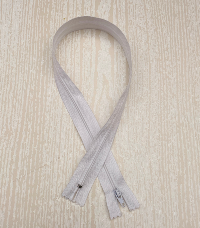 Closed End Zips White
