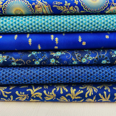 Robert Kaufman, Jaikumari Blue Cotton Fabrics