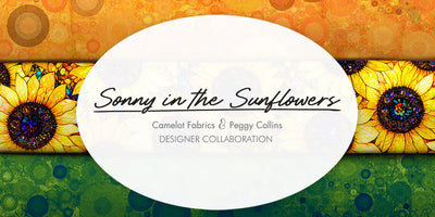 Camelot Fabrics, Sonny in the Sunflowers Cotton Fabric Panel