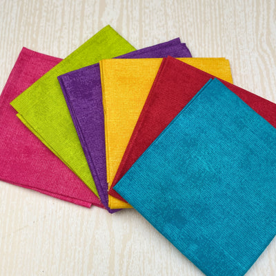 Brights, Pixel Texture Colours Cotton Canvas Fat Quarters