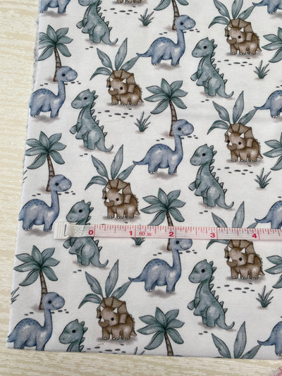 Jersey Baby Dinosaurs Print Remnants