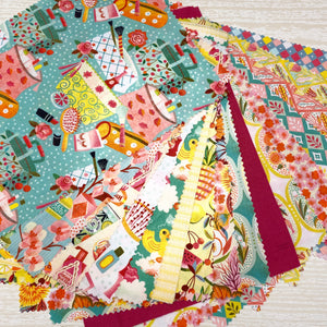 Petite Patchwork Pack, Bubble Bath Cotton Fabrics