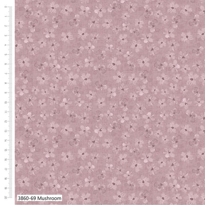 Petal Palette Mushroom Quilting Cotton Fabric – Debbie Shore 3860-69