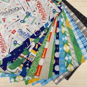 Petite Patchwork Pack, Lets Go Golfing Cotton Fabrics