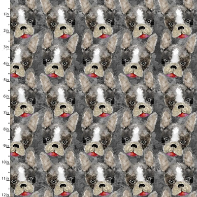 3 Wishes Fabric, Raise The Woof, Frenchie, Cotton Fabric