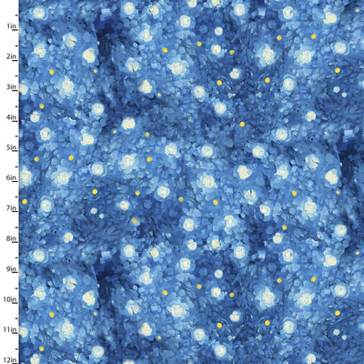 3 Wishes Fabric, Starry Night Blue, C'est Magnifique Cotton Fabric