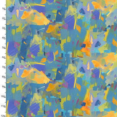 3 Wishes Fabric, Purr-ty Multi Blender, Purrfectly Playful, Cotton Fabric