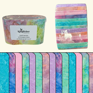 Stitching Strips Light Batiks | Kingfisher