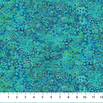 Northcott Fabrics Shimmer River Rocks Lagoon Cotton Fabric