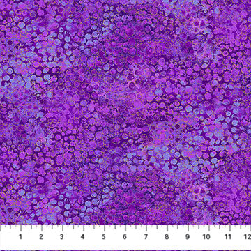 Northcott Fabrics Shimmer, River Rocks Pansy Cotton Fabric