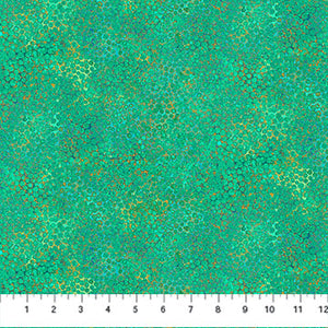Northcott Shimmer Pebbles Peacock Cotton Fabric by Deborah Edwards