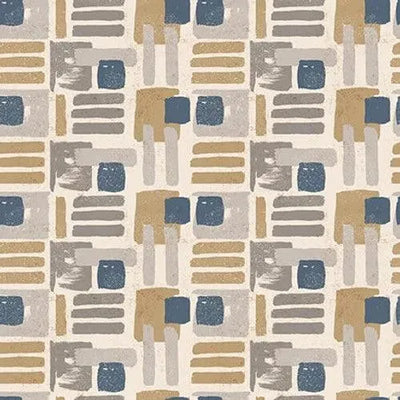 Modern Abstractions, Abstract Geo Cotton Fabric