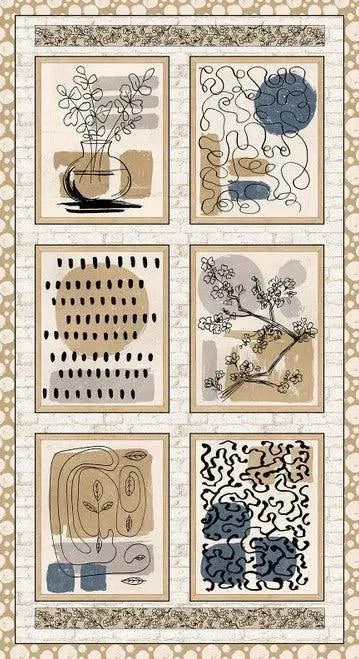 Modern Abstractions, Abstract Geo Cotton Fabric