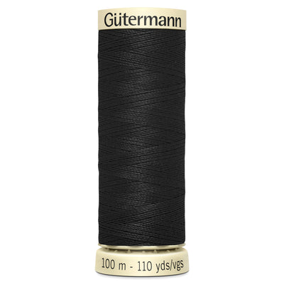 Black, Colour 000 Gutermann Sew All Thread