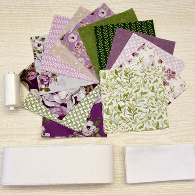 Purple Beginners Grid Block Quilt Kit