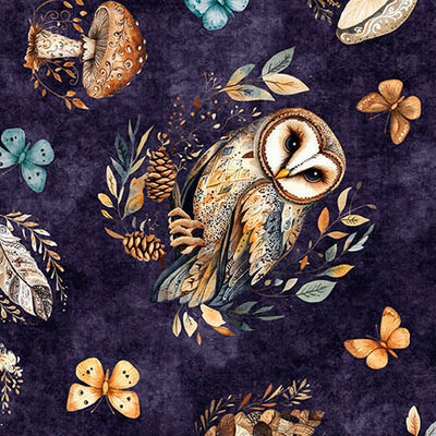 Quilting Treasures, Night Owls Rust Cotton Fabric Bundle