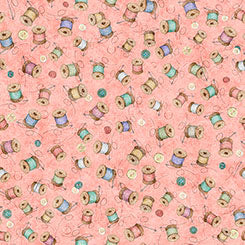 Quilting Treasures, Sew Shabby Chic, Spools of Thread, Cotton Fabric