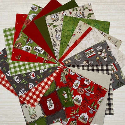 Christmas Charm Pack | 42 x 5" Squares | 100% Cotton