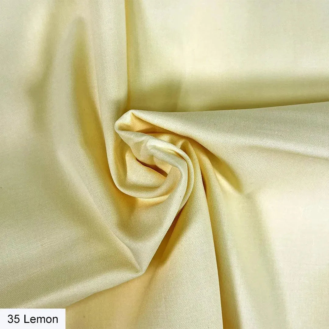 Lemon, Organic Premium Plain Cotton | Sunnyside Fabrics UK - Sunnyside ...