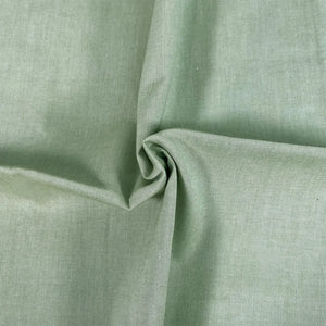 Sage Organic Oxford Chambray Cotton Fabric | The Craft Cotton Company