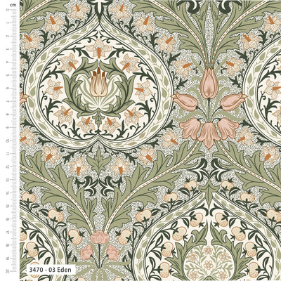 William Morris, Sweet Symphony,  Eden, Organic Cotton Fabric