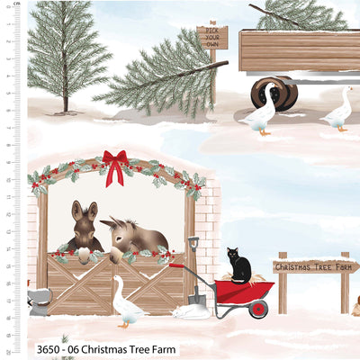 Christmas in the Country, Christmas Tree Farm, Cotton Fabric
