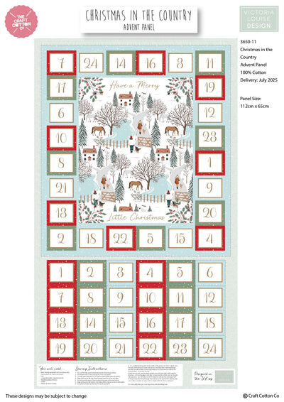 Christmas in the Country, Stockings Cotton Fabric Panels