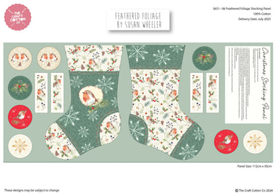 Feathered Foliage, Robins Cotton Fabric