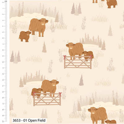 Highland Pastures, Open Field Cotton Fabric
