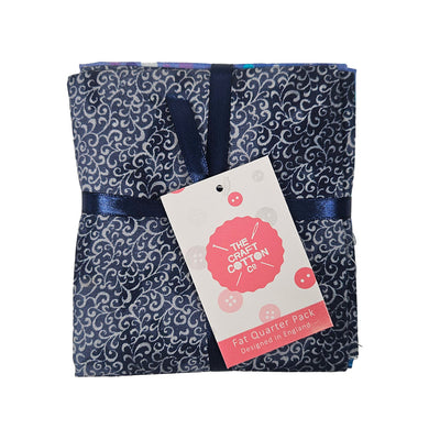 Craft Cotton Blue Geo Blender Fat Quarter Bundle