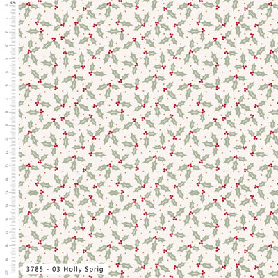 Craft Cotton Co Holly Jolly Patch Holly Sprig Cotton Fabric