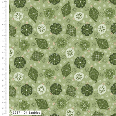 Craft Cotton Co Scandi Spirit Baubles Cotton Fabric