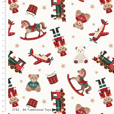 Craft Cotton Co Christmas Toy Box Traditional Toys Cotton Fabric