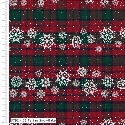 Craft Cotton Co Christmas Toy Box Tartan Snowflake Cotton Fabric