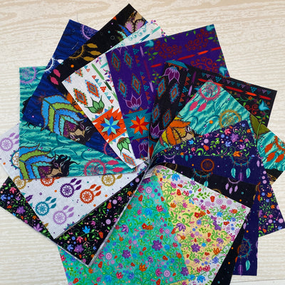 Dream Catcher Charm Pack | 38 x 5" Squares | 100% Cotton